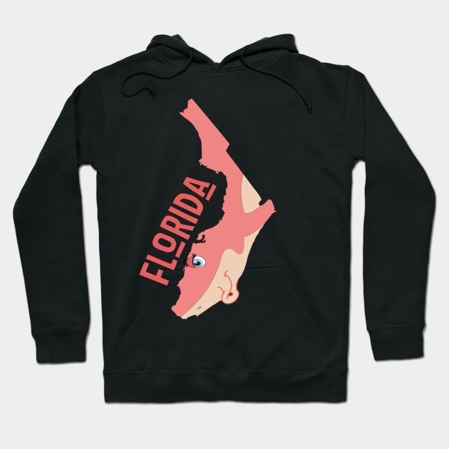 Florida (a funny map) Hoodie by percivalrussell